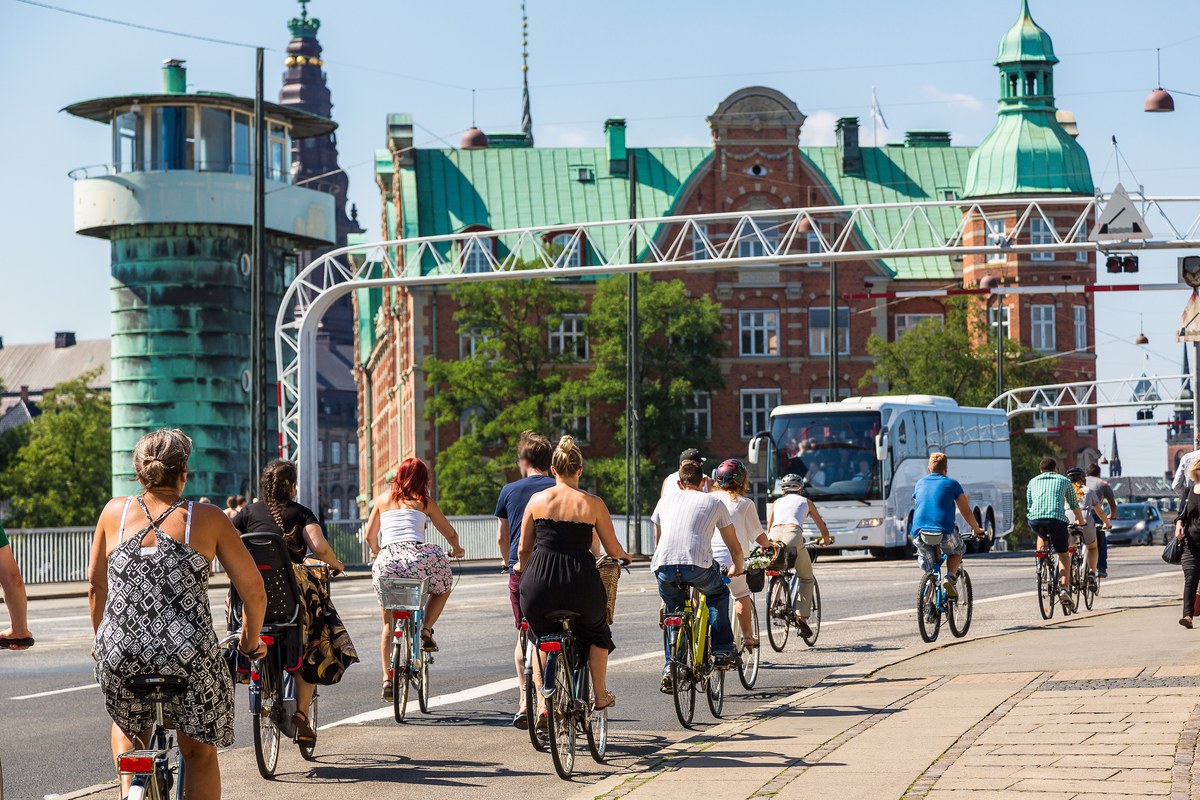 Cyclists on a Copenhagen street