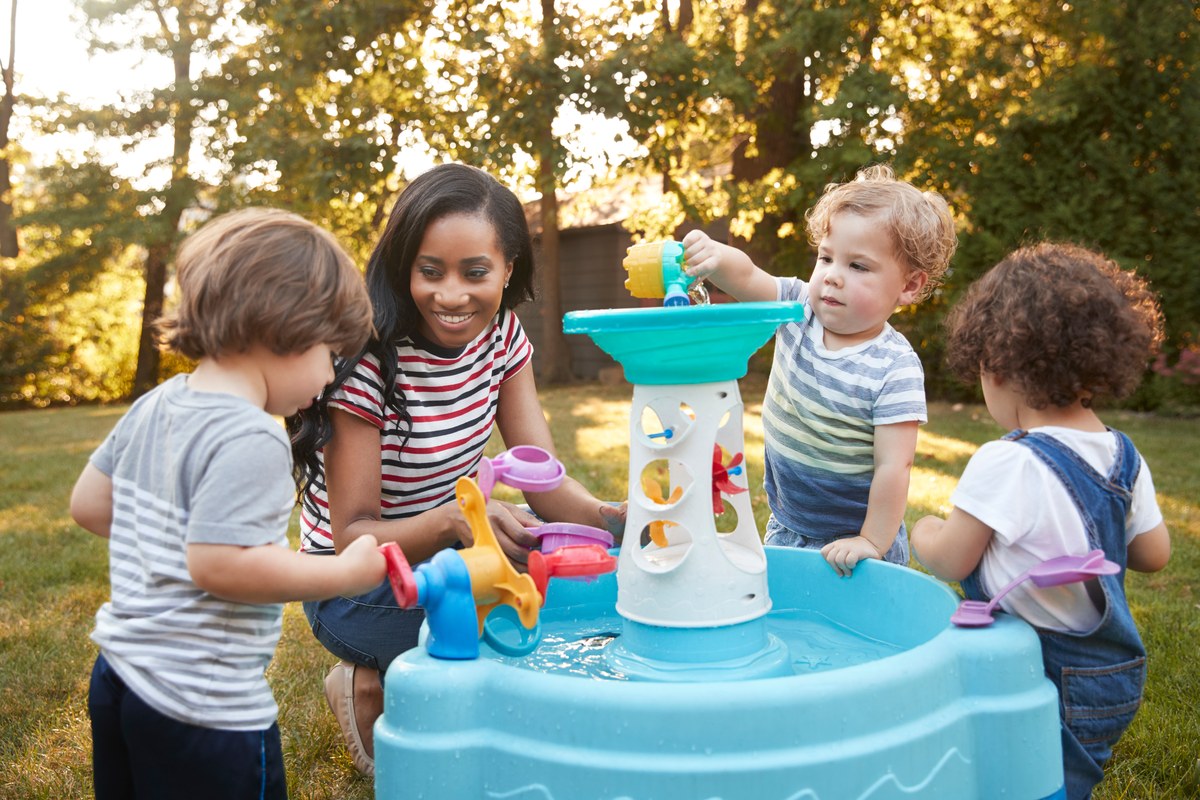 Children playing together outdoors